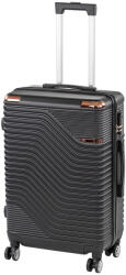 Leziter TraveLux Urban közepes bőrönd keményfedeles 68x45x25 cm fekete (833-BL24) - homelux