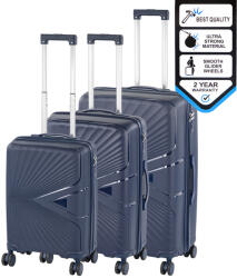 Leziter TraveLux Endure gurulós bőrönd szett kék (LTREBS-BLU) - homelux