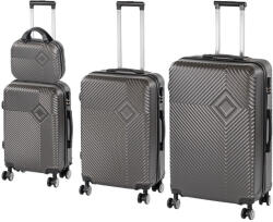 Leziter TraveLux Pro XXIV gurulós bőrönd szett szürke (LTRPBS-XXIV-GR) - homelux