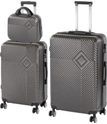 Leziter TraveLux Pro XX gurulós bőrönd szett szürke (LTRPBS-XX-GR) - homelux