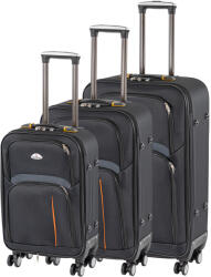 Leziter TraveLux Light gurulós bőrönd szett fekete (LTRLBS-BL)