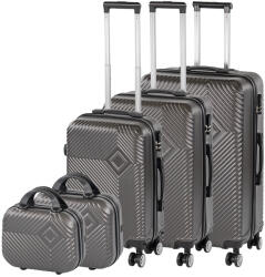 Leziter TraveLux Pro gurulós bőrönd szett szürke (LTRPBS-GR) - homelux