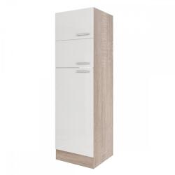 Leziter Yorki 60-as felülfagyasztós hűtős kamra szekrény sonoma tölgy korpusz selyemfényű fehér fronttal (STKH60STSF)