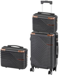 Leziter TraveLux Urban XII gurulós bőrönd szett fekete (LTRUBS-XII-BL) - homelux