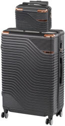 Leziter TraveLux Urban V gurulós bőrönd szett fekete (LTRUBS-V-BL)