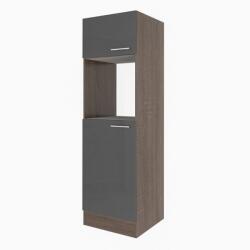 Leziter Yorki 60-as kamra szekrény yorki tölgy korpusz selyemfényű antracit fronttal (YK60YSA) - homelux