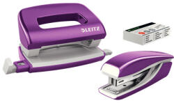 Leitz Mini capsator și set de perforare WOW, violet (55612062)