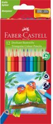 Faber-Castell Junior Papagáj 12 db háromszögletű színesceruza készlet hegyezővel (FC120523) - bestbyte