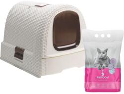 Keter Litiera pentru pisica + ARISTOCAT Silicat pentru pisica PREMIUM 3.8 L inodor