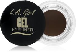 L. A. Girl Cosmetics Gel Eyeliner tartós zselés szemhéjtus árnyalat Rich Chocolate Brown 3 g