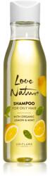 Oriflame Love Nature Organic Lemon & Mint mélyen tisztító sampon zsíros hajra 250 ml