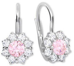 Soliter Brilio Silver Ezüst fülbevalók kristályokkal 436 001 00322 04 - rózsaszín