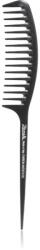 Janeke Carbon Fibre Fashion Comb with a long tail and wavy frame pieptene de păr 21, 5 x 3 cm 1 buc