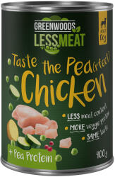 Greenwoods 24x400g Greenwoods Less Meat Peas borsó & csirke nedves kutyatáp