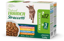 Natural Trainer 12x85g Natural Trainer Straccetti Adult csíkok szószban nedves macskatáp - Vegyes csomag (csirke, lazac, tonhal, pulyka)