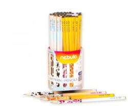 Nebulo Grafitceruza HB, háromszögletű, 72 db/doboz, , vegyes minták, Állatmintás (GC-HB-TR-72-ANIMAL) (GC-HB-TR-72-ANIMAL)