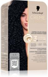 Schwarzkopf Creme Supreme Culoare permanenta pentru par culoare 1-1 Cool Black 60 ml