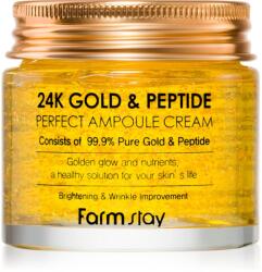 Farm Stay 24K Gold & Peptide Perfect Ampoule Cream hidratáló krém a bőröregedés ellen 80 ml