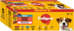 PEDIGREE 40x100g Pedigree frissentartó tasakok nedves kutyatáp - Vegyes Selektion aszpikban (4 fajta)