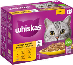 Whiskas 12x85g Whiskas 1+ szárnyasválogatás aszpikban nedves macskatáp