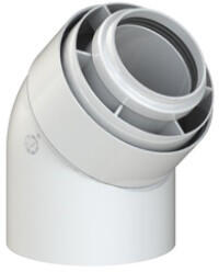 TRICOX PPs/alu könyök 80/125 mm, 45° (EG-PAKO602C-TRIC)