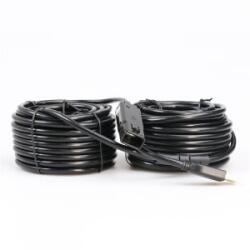 PROCONNECT Kábel USB 2.0 A - A Aktív, M/F, 24m, fekete (PC-RP-0224) (PC-RP-0224)