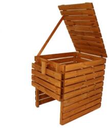 Tonap Compostor grădină 800L din lemn tratat, capac cu balamale (3K101) Compostator