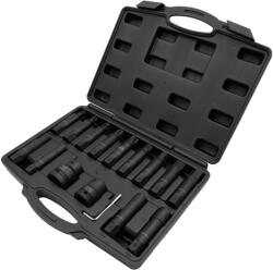 Lincos Hex, Torx, E-profil ütvecsavarozó dugókulcs és bit készlet, 16db (MG93259)