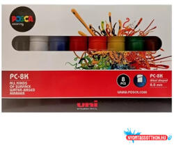  Dekormarker 8mm, Uni Posca PC-8K 8 db-os készlet (57514)