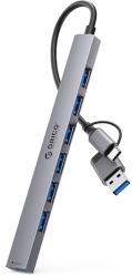 ORICO YSA2-U3 USB-A/USB-C elosztó dokkoló állomás 1x USB-A 3.0 + 6x USB-A 2.0 - Szürke HUB