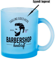 Makito Prémium logózott, fényképes üveg bögre, egyedi grafikával 350 ml Kék (20516-BLUE)