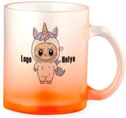 Makito Prémium logózott, fényképes üveg bögre, egyedi grafikával 350 ml átmenetes Orange (20512-ORANGE)