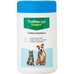 Stangest servetele umede pentru animale de companie, cu Aloe si Hamamelis, LYS WIPES, 40 buc