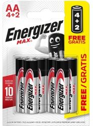 Energizer Max AA alkáli elem (6db) (AA B4+2)