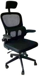 Iris Arcadia fekete, ergonómikus, szövet-hálós irodai forgószék fej és háttámasszal (ARCADIA) - officedepot