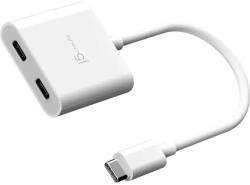 j5create Адаптер j5create JCA164, от USB-C(м) към 2x USB-C(ж), 100W, бял (J5-JCA164)