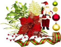 LAALU karácsonyi díszek - Santa készlet, max. 100 cm fákhoz (LAU-2401-OZM)