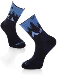 Try To Fly Sötétkék merinó gyapjú HIKING SOCKS Farkas túrazokni, 43-46 EU, Többszínű (TF32-308-3)