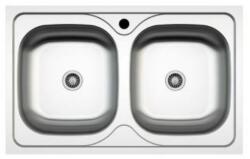 MOFÉM EVO2 2B 800x500mm (2 medence) beépíthető mosogató szifoncsomaggal (760012810)