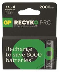 GP Batteries GP ReCyko Pro NiMH Akkumulátor HR6 (AA) 4db - digitalko