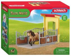 Schleich Farm World 42609 Boxă ponei cu armăsăr ponei islandéz (42609) Figurina
