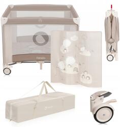 Lionelo Gyerek Járóka Összecsukható Kerekekkel Nagy Habszivacs Matrac Lionelo Bonnie (LO-BONNIE BEIGE SAND)