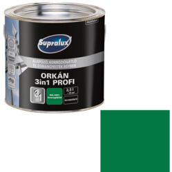 Supralux Orkán 3in1 Profi zománcfesték fémre, selyemfényű RAL 6001 smaragdzöld 2, 5 l (5615645)