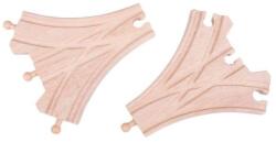 Bigjigs Toys Şenile din lemn comutator cu trei căi 2 buc (DDBJT103) Trenulet