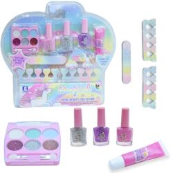  Varázslatos Csillogó Kislány Sminkkészlet - Szájfénnyel, Körömlakkokkal, Szemhéjfesték Palettával