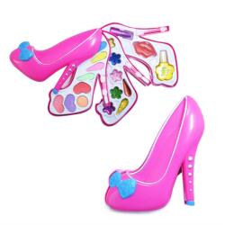  3 Szintes Tűsarkú Formájú Smink Készlet Gyerekeknek - Összecsukható