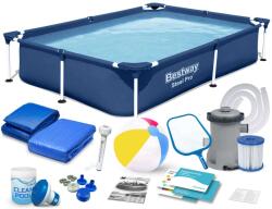 Bestway Téglalap alakú keretmedence 221x150x43 cm 16in1 bestway 56401n - pepita - 52 900 Ft