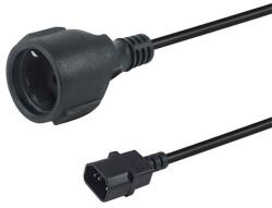 Equip Power Cable - 112106 (prelungire cablu de alimentare PC, IEC 320, negru, 25cm) (112106)