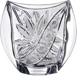 Black Crystal - Ajka Liliom * Kristály Váza H 18 cm (Orb17599)