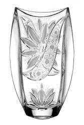 Black Crystal - Ajka Liliom * Kristály Váza H 30, 5 cm (Orb17588)